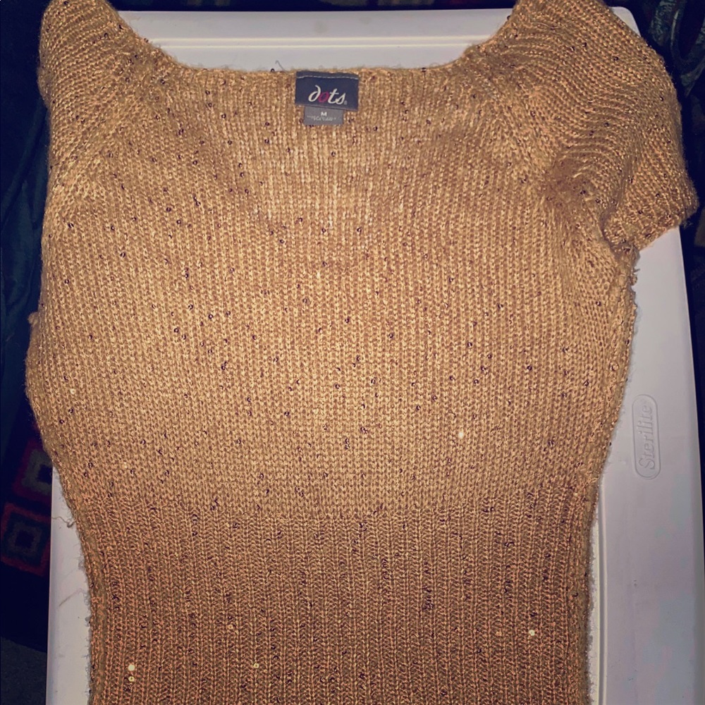 Gold Sequin shirt- M